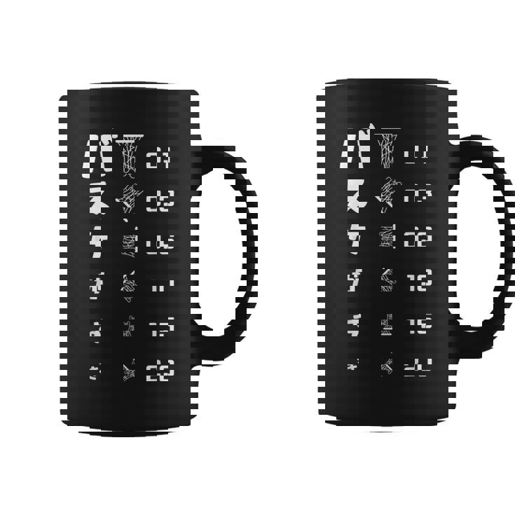 バスケがすき 視力検査 バスケ バスケ部 バスケットボール部 バスケ好き おもしろ バスケットボール コーヒーマグ