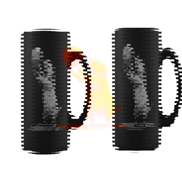 バスケットボール ドローイング バスケットボール 恋人 カピバラ 動物 アート コーヒーマグ