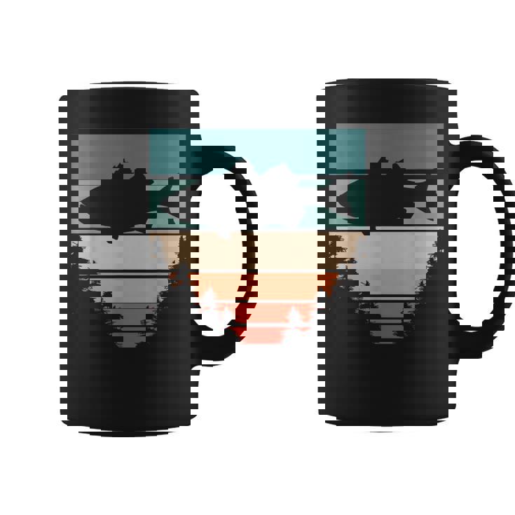 バス釣り森レトロオオクチバスフィッシャーマン コーヒーマグ