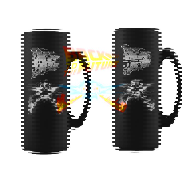 バック・トゥ・ザ・フューチャー デロリアンとロゴ コーヒーマグ