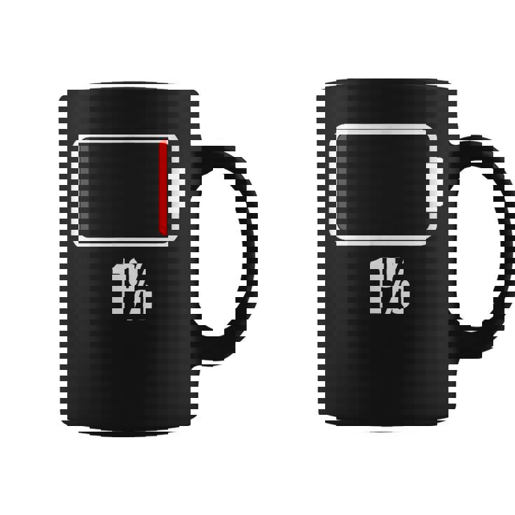 バッテリー 1 残り1 バッテリー切れtシャツ バッテリー残量が少ない コーヒーマグ