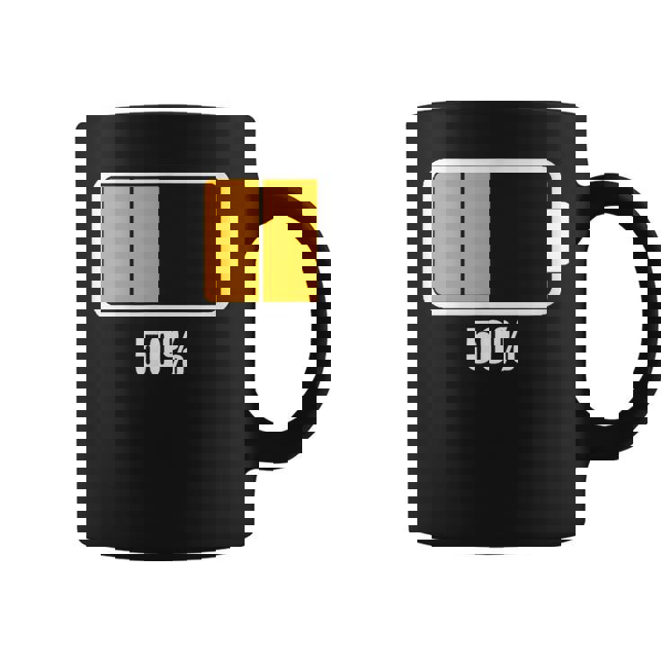 バッテリーハーフ残量50 バッテリーデッドtシャツ バッテリー残量が少ない コーヒーマグ