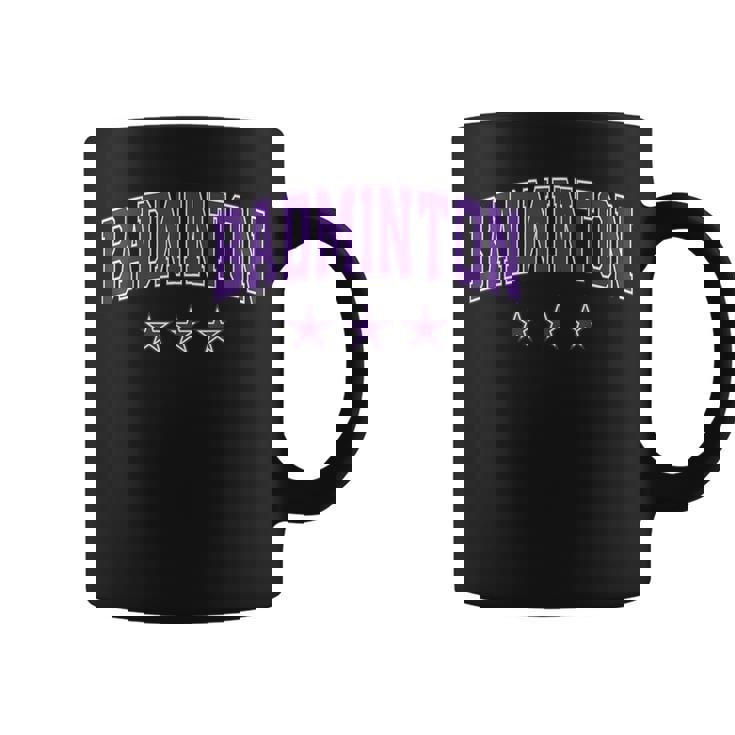 バドミントン オールパープル スター クラシック レトロ 代表チームのテキスト コーヒーマグ