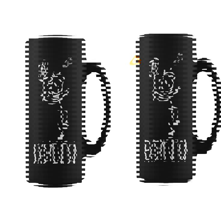 バドミントンプレーヤー バドミントンラケット シャトルコック バーディースポーツ コーヒーマグ