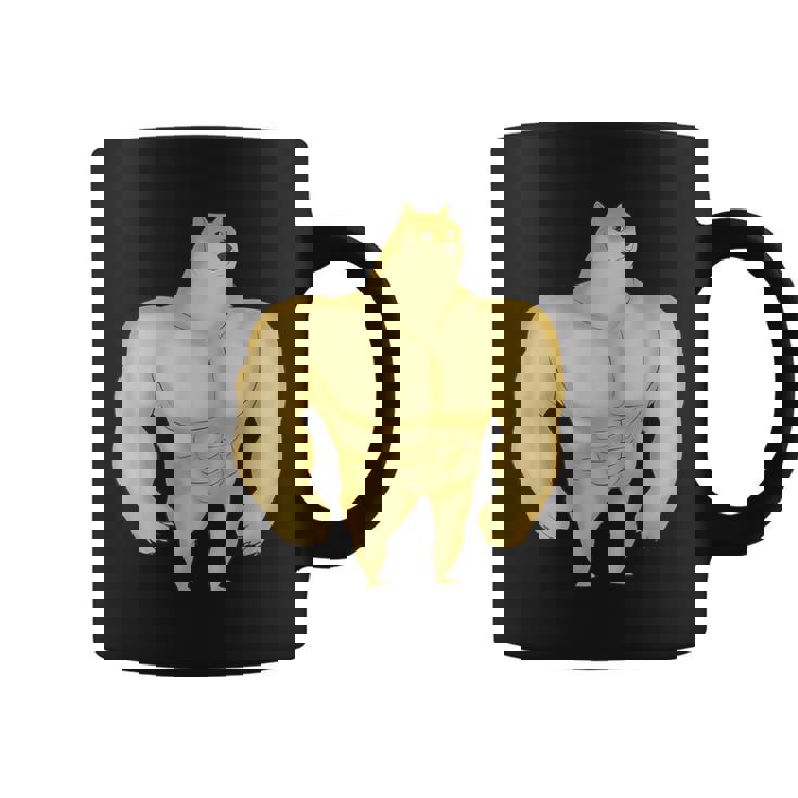 バフ 柴犬 面白い ボディービルダー 犬 ダンク ミーム コーヒーマグ