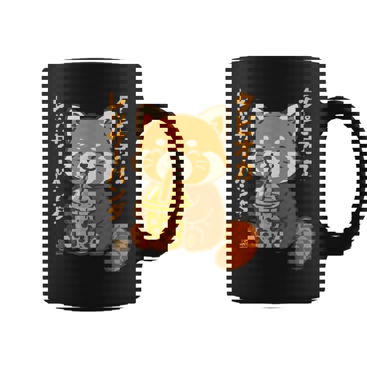 バブルティー レッサーパンダ ボバ カワイイ タピオカ アニメ かわいい コーヒーマグ