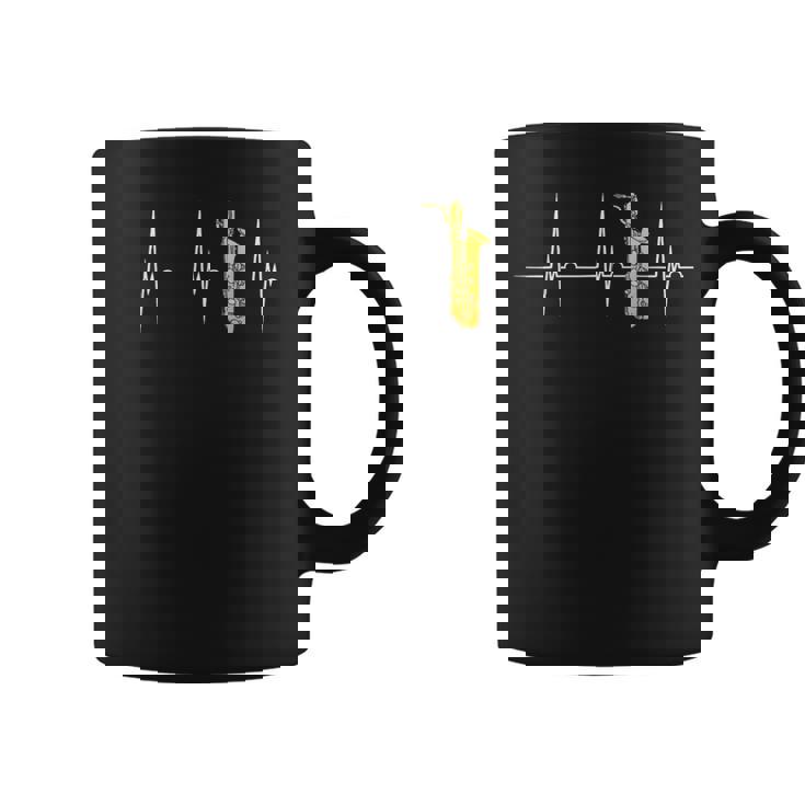 バリトンサックスハートビートekgパルスサックスサックス奏者 コーヒーマグ