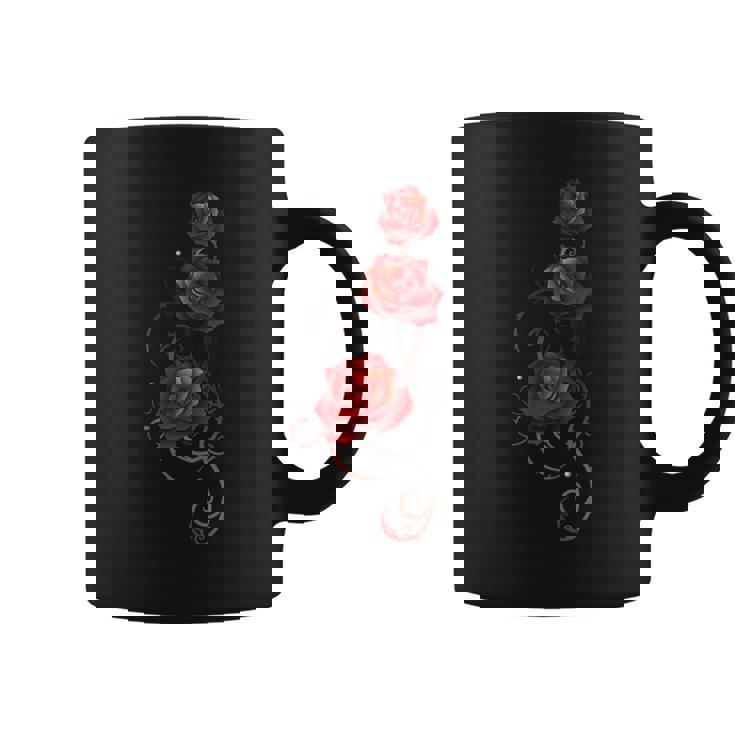 バレンタインデー ギフト シャツ 赤バラ とげ付き 葉っぱ コーヒーマグ