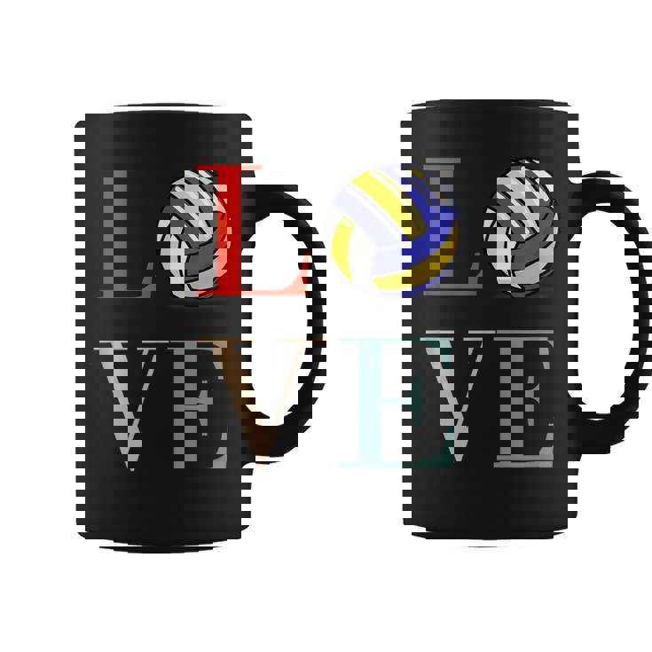 バレーボール 面白い バレー部 おもしろ 文字入り 服 おもしろグッズ 文字 ネタ メンズ Love 部活 コーヒーマグ