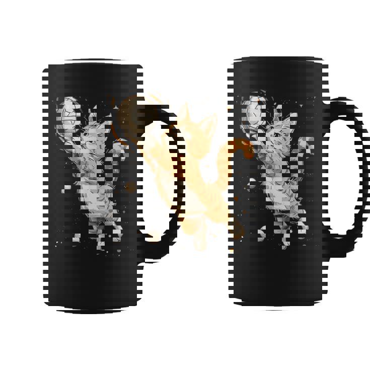 バレーボール選手のかわいいバレーボール猫。 コーヒーマグ