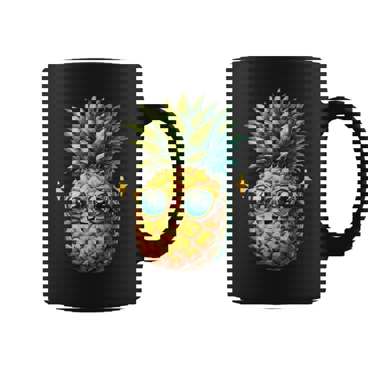 パイナップル柄 フルーツタリアン トロピカルパイナップル フルーツファン コーヒーマグ
