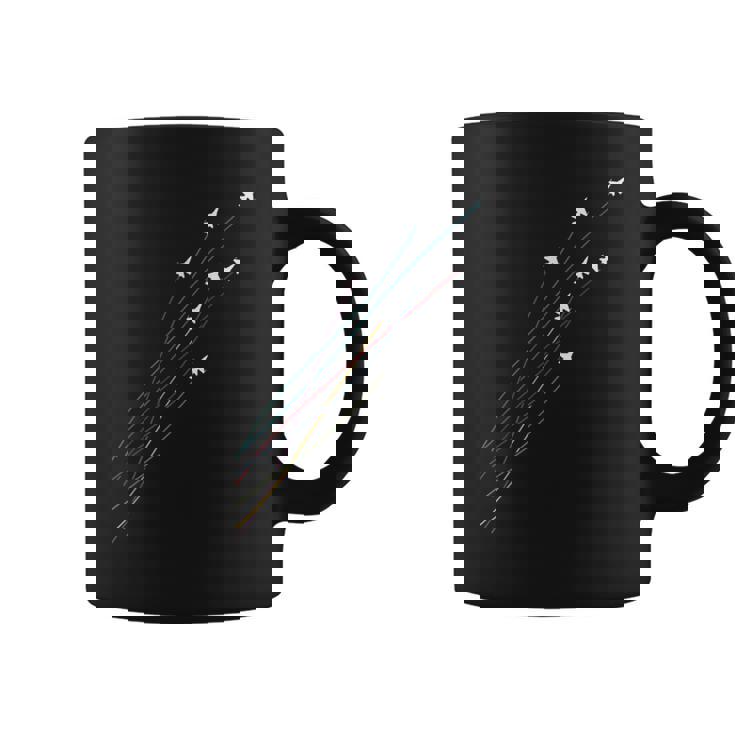 パイロットカラフルフライングジェット飛行機戦闘機ギフト コーヒーマグ