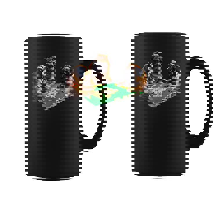 パグ 犬 麻雀 面白いtシャツ 文字入り メンズ おもしろ 面白い 服 おもしろグッズ ネタ 雀士 コーヒーマグ