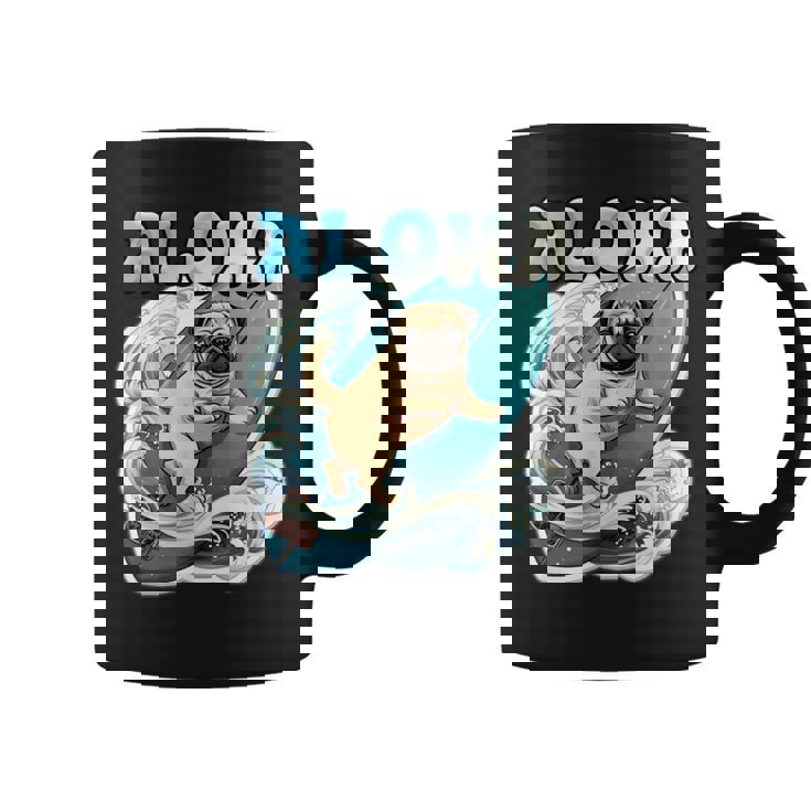 パグサーフィン アロハ サーフボード&ウェーブ コーヒーマグ