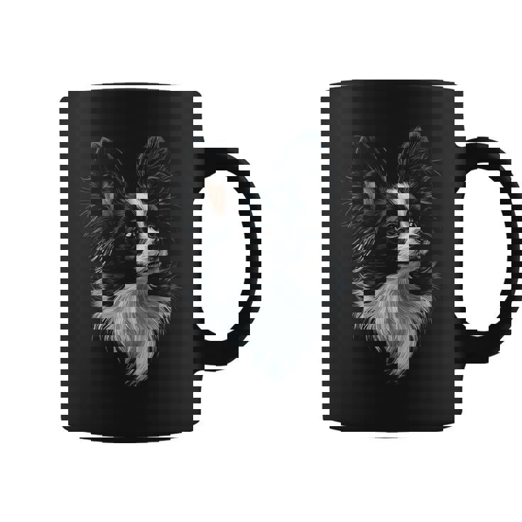 パピヨン 犬 モチーフ ペット アート パピヨン コーヒーマグ