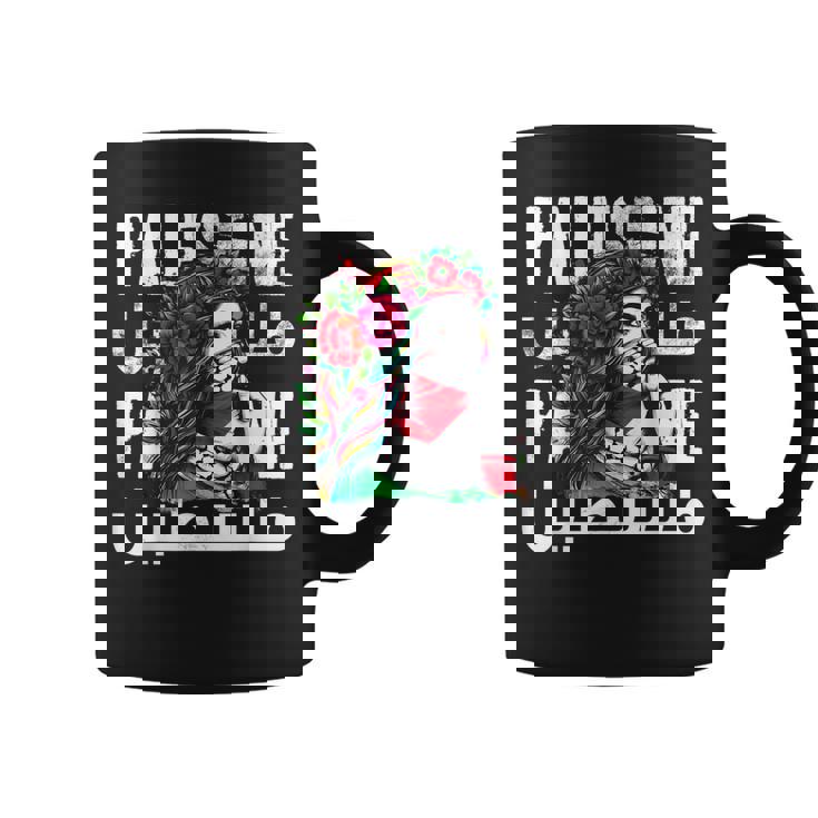 パレスチナのバンダナを持つパレスチナの少女 パレスチナ人 コーヒーマグ