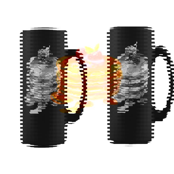 パンケーキシロップ 水彩食品 朝食 ストロベリースイーツ コーヒーマグ