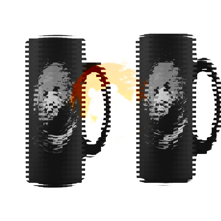 パンダ 森 ポートレート 動物好き 自然 グラフィック パンダ コーヒーマグ