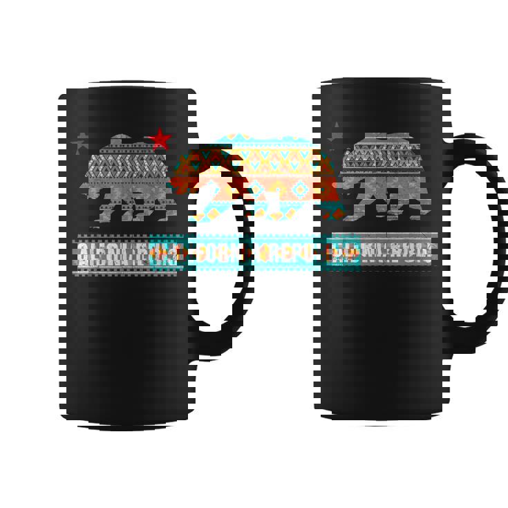 ヒッピー カリフォルニア リパブリック ネイティブ アメリカン パターン シャツ コーヒーマグ