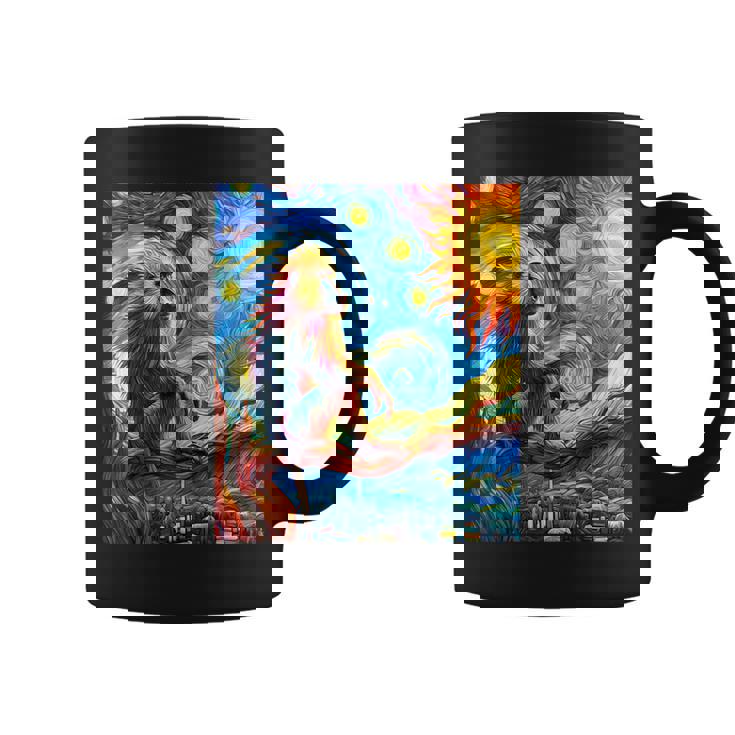 ヒヒ猿 星月夜 絵画 コーヒーマグ