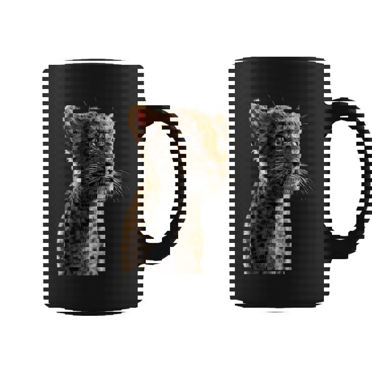 ヒョウヒョウ大型猫かわいい大型猫ヒョウヒョウ コーヒーマグ