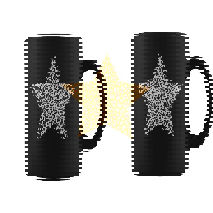 ヒョウ柄 アニマルプリント 星 コーヒーマグ