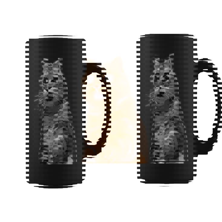 ビックリ猫 驚く猫 猫ミーム びっくり おどろく かわいい 面白い 人気 猫 イラスト コーヒーマグ