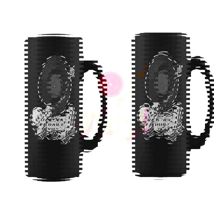 ビニールレコードプレーヤー I ターンテーブルプレーヤー I レトロ音楽 コーヒーマグ