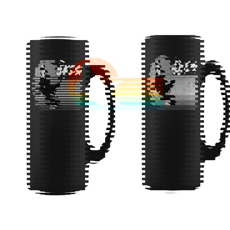 ビンテージ シャチ デザイン レトロ 美的 海 恋人 海 イルカ コーヒーマグ