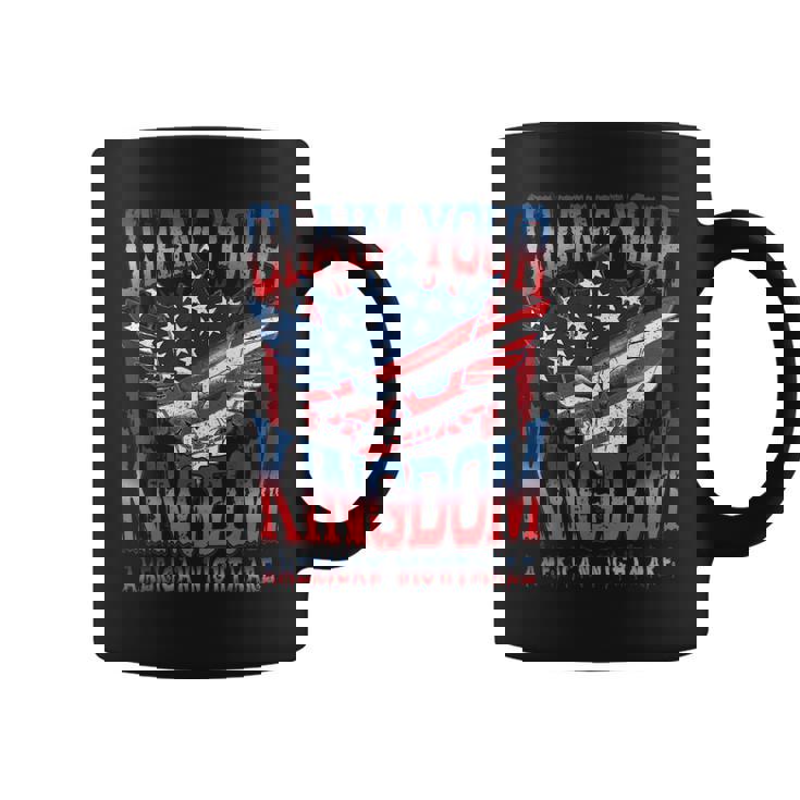 ビンテージアメリカ国旗ドリームクレームユアキングダムの悪夢 コーヒーマグ
