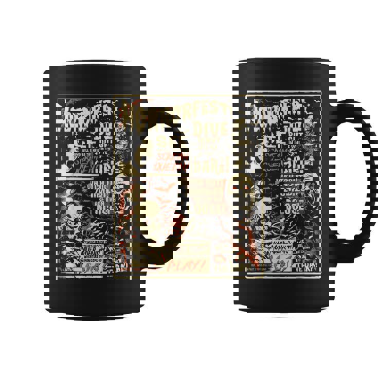 ビンテージホラーフェストポスターハロウィン映画オールドタイムホラー コーヒーマグ