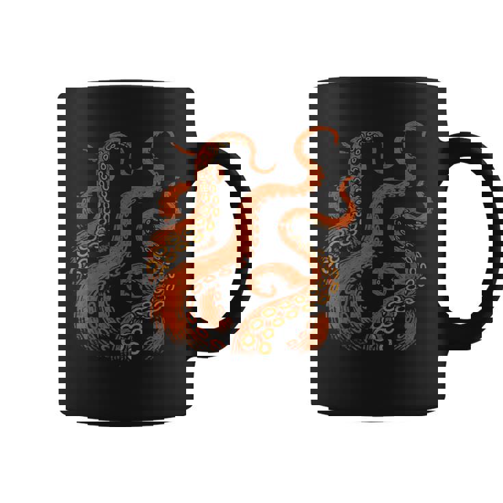 ビンテージ海モンスターtシャツ ディープオーシャンアートグラフィックtシャツ コーヒーマグ