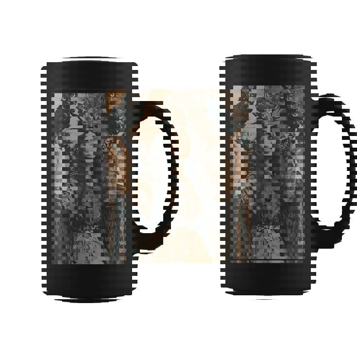 ビンテージ魔女魔女魔術師と猛禽フクロウ鳥ゴスゴシック。 コーヒーマグ