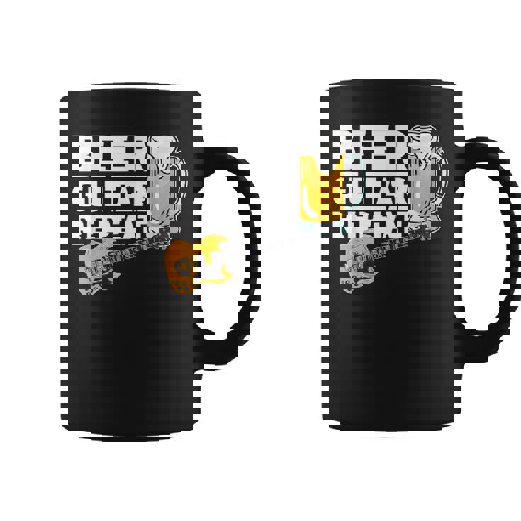 ビール ギター リピート ギター ベース ロックンロール ギタリスト向け コーヒーマグ