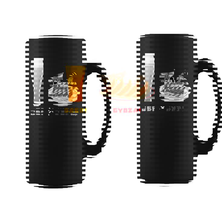 ビールとぎょうざとねこ ビール 餃子 猫 コーヒーマグ