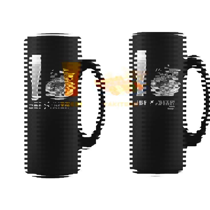 ビールとやきとりとねこ ビール 焼き鳥 猫 コーヒーマグ