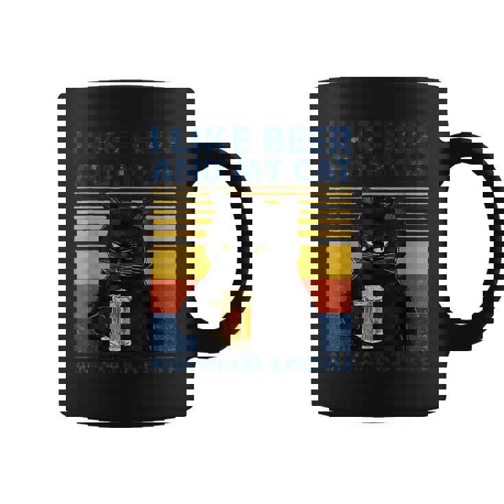 ビール好きで猫が手にビールを飲んでビール友達を応援 コーヒーマグ