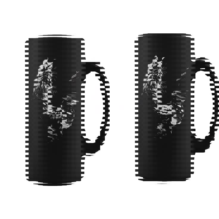 ピアノを弾く猫 ヴィンテージ ジャズ ミュージシャン ピアニスト コーヒーマグ