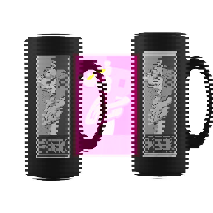 ピンクパンサー 「P」の文字を抱く コーヒーマグ