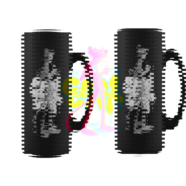 ピンクパンサー クールな猫 グラフィティ チョークアート コーヒーマグ