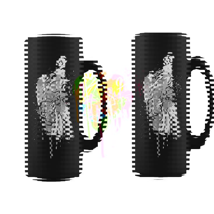 ピンクパンサー グラフィティ ブラック ラインアート コーヒーマグ