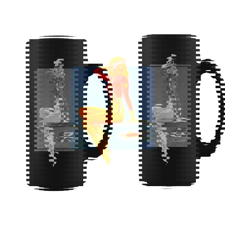 ピンナップガールww2軍空軍ポスターヴィンテージ コーヒーマグ