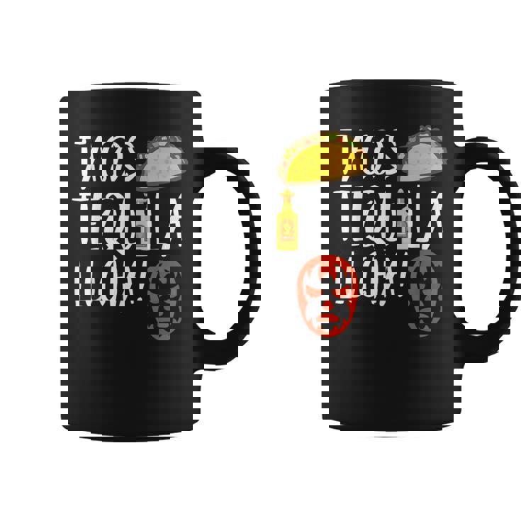 ファニー ルチャリブレ タコス テキーラ ルチャドールとファンへのギフト コーヒーマグ