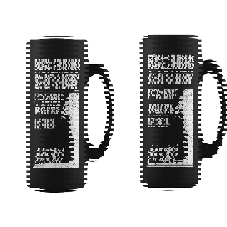 ファニーロッククライマーギフト 男女兼用 クールなゾンビクライミングに コーヒーマグ