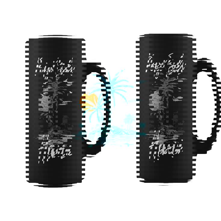 ファミリーバケーション レトロ サンセット ハワイ ポイプー ビーチ コーヒーマグ