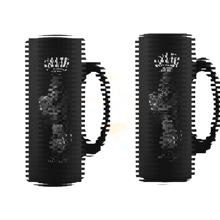 フィットネスジムでダンベルでゴリラ筋トレ コーヒーマグ