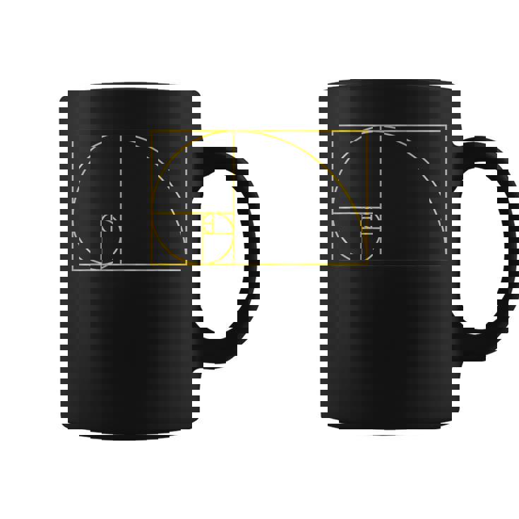フィボナッチシーケンスゴールデンカットルールフィボナンバー。 コーヒーマグ