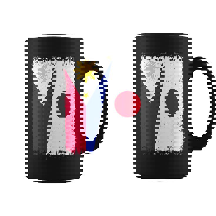 フィリピン 日本 ハーフフラッグ ウェア フィリピン ジャパニーズルーツ コーヒーマグ
