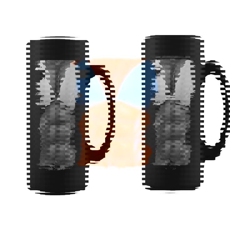 フェイク アブス ファニービキニ ボディマッスル 6パック 3D コーヒーマグ