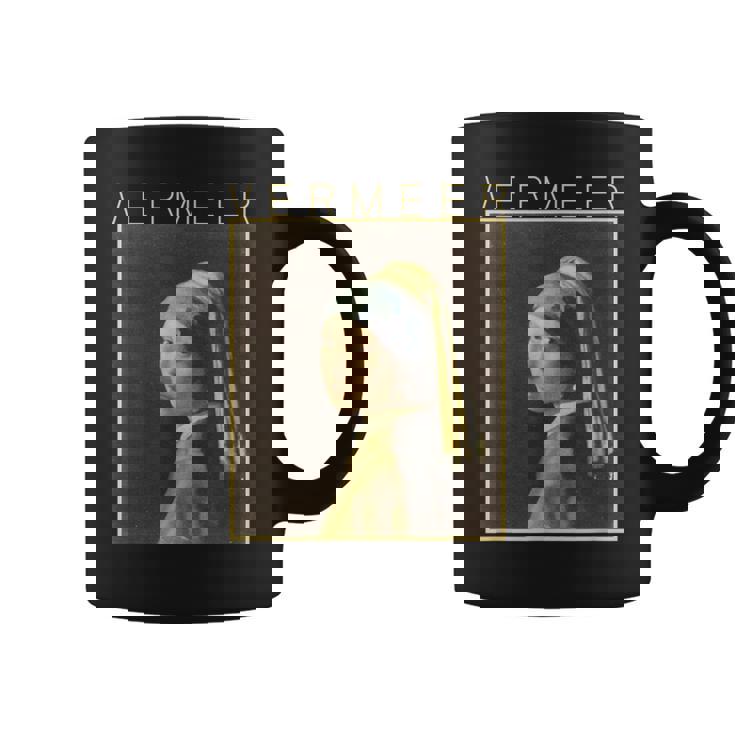 フェルメール 真珠の耳飾りの少女 面白いtシャツ 絵画 アート メンズ 面白い 服 美術 グッズ 油彩画 コーヒーマグ